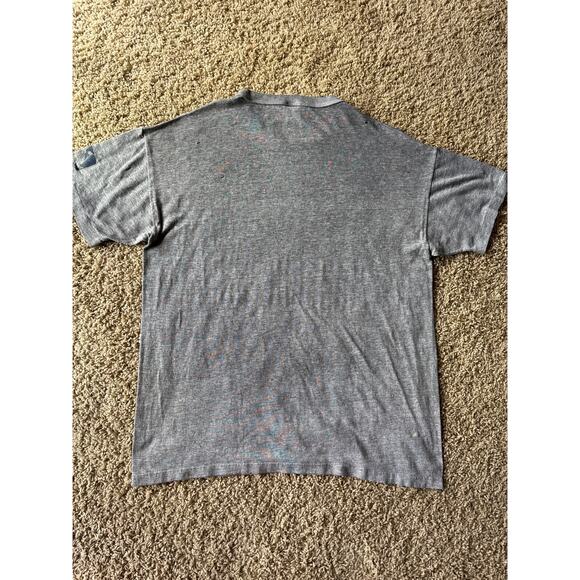 VTG Cincinnati Firefighters Paper Thin USA Made L Gray Russell Single Stitch Tee - Picture 5 of 8